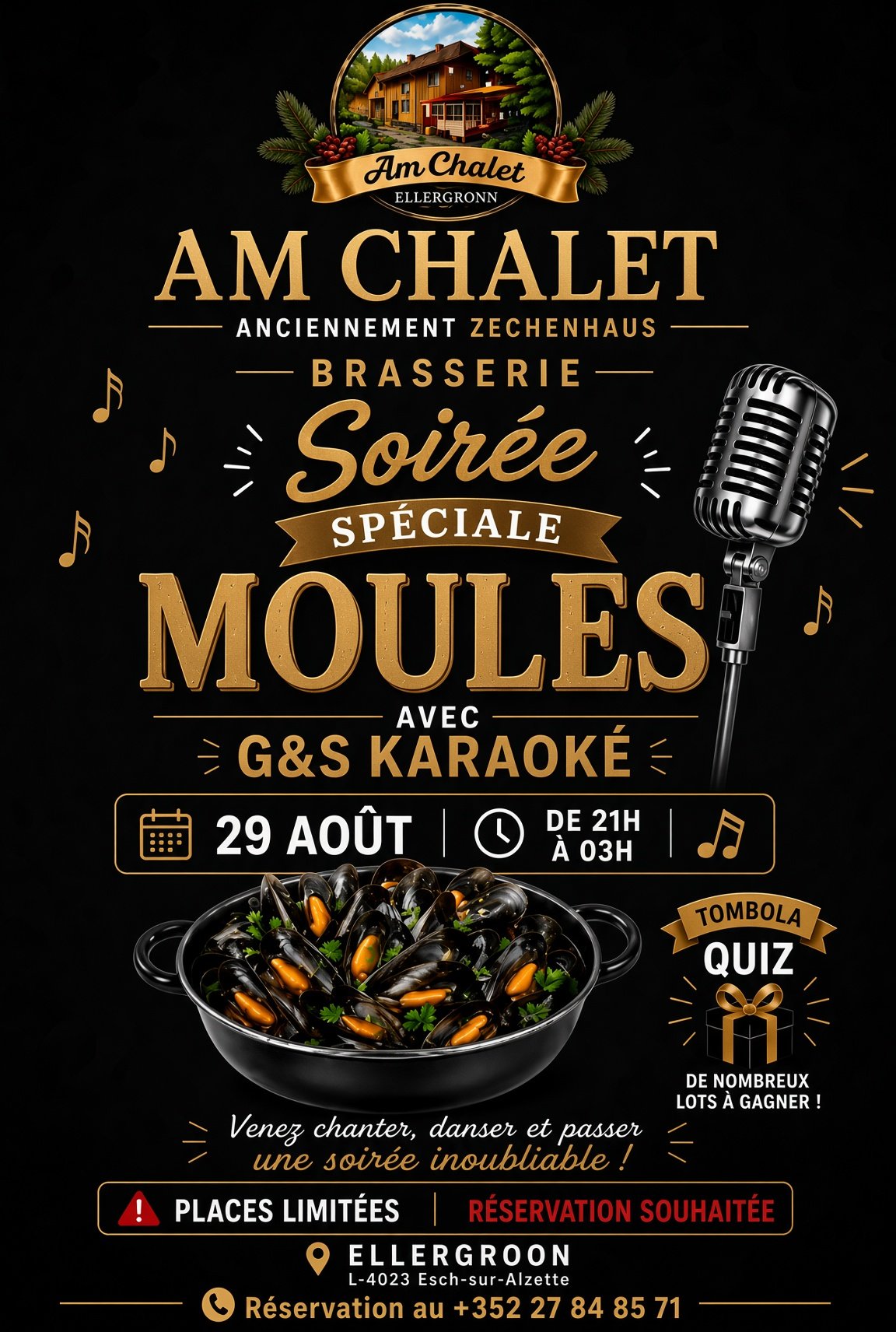 Soirée Spéciale Moules avec G&S Karaoké - 29 août